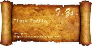 Tisza Zsófia névjegykártya