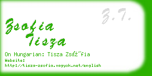 zsofia tisza business card